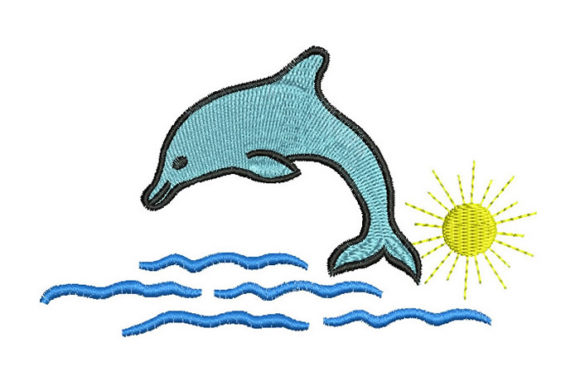 Dolphin on the Beach: A Smart Embroidery Choice for Small Business Brands