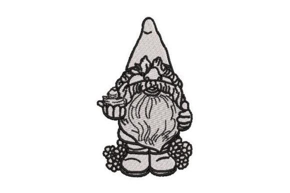 Garden Gnome Line Art