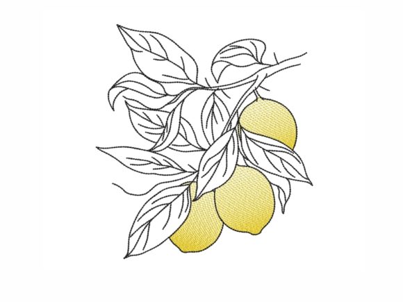 Lemons: A Fresh, Versatile Embroidery Design for Small Business Branding