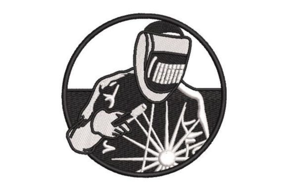 Welder: A Seasonal Embroidery Design for Work-Themed Gifts